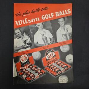 Vintage Wilson Golf Balls Advertisement – Patty Berg Sam Snead Lloyd Mangrum